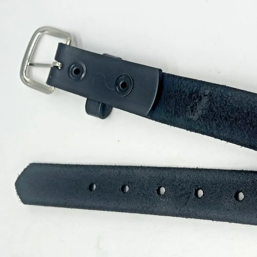 Boston Black Leather Belt US Postal Approved 6607 Men's 48 Made in USA PE-2-2669
